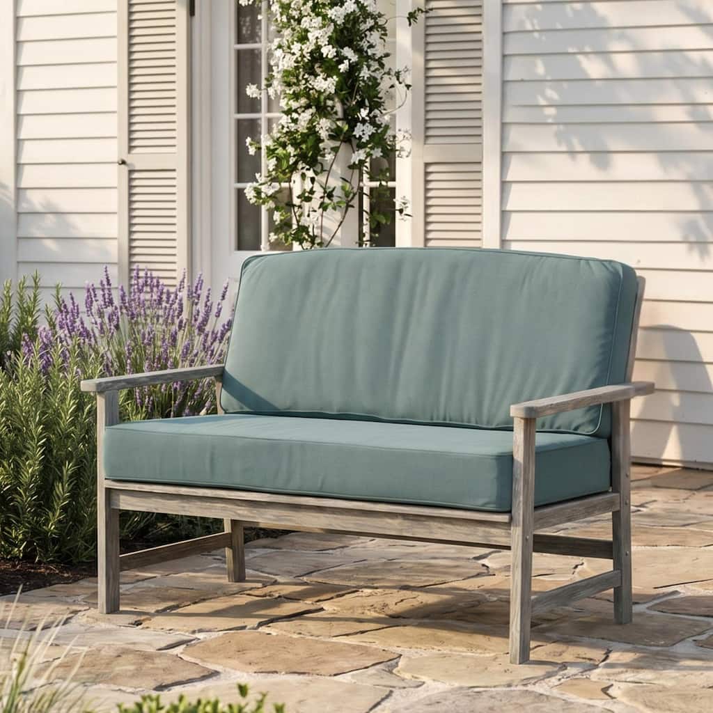 Cambridge Casual West Lake Mahogany Outdoor Loveseat