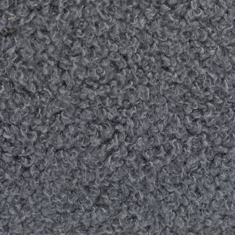 SEYNAR Modern Armless Faux Sherpa Accent Chair with Metal Legs