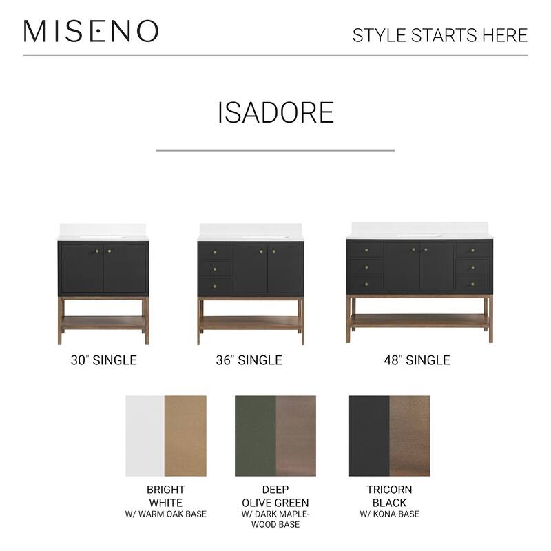 Miseno MV-N254-V30 Isadore 30" Free Standing Single Basin Vanity Set