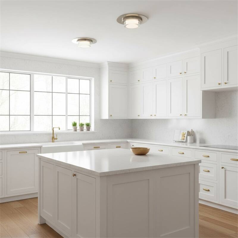 12 inch Square Chrome Integrated LED Flush Mount