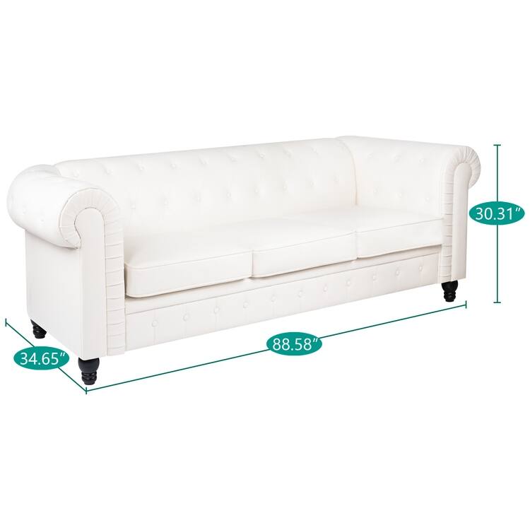 Elegance Chesterfield Sofa, Luxurious Comfort for Cozy Living Rooms, Mid-Century Modern couch, Elegance, 3-Seater Sofa