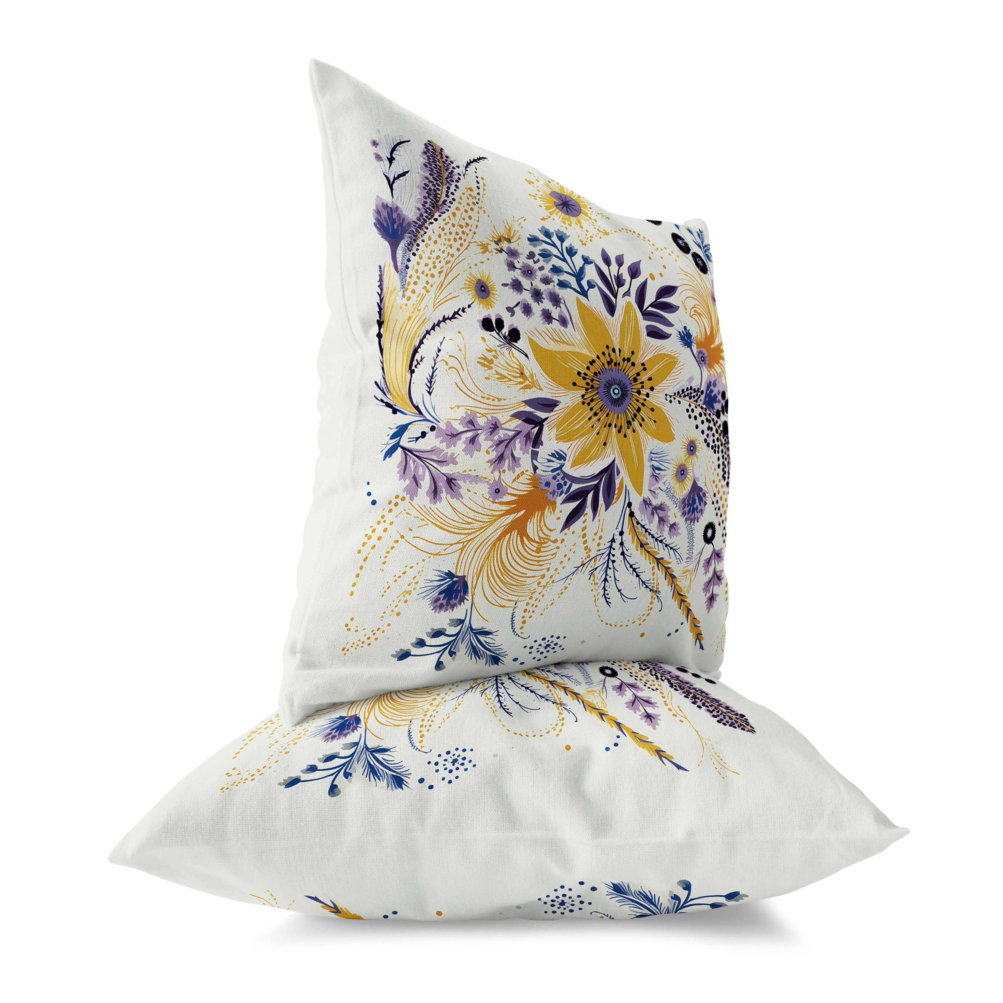 Purple and yellow pillows best sale
