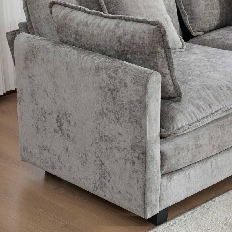 Cloud Sofa 3 Seats,Modern Sectional Couch,Comfy Double Layer Upholstered Seat Cushion