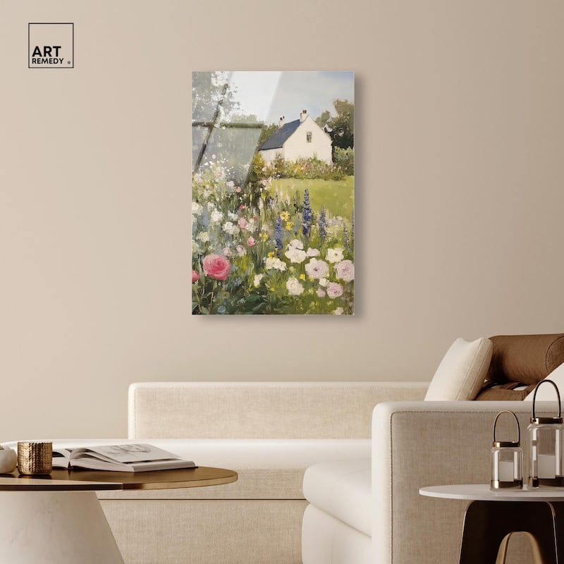 Floral Farmhouse II Acrylic by Art Remedy, Ready to Hang