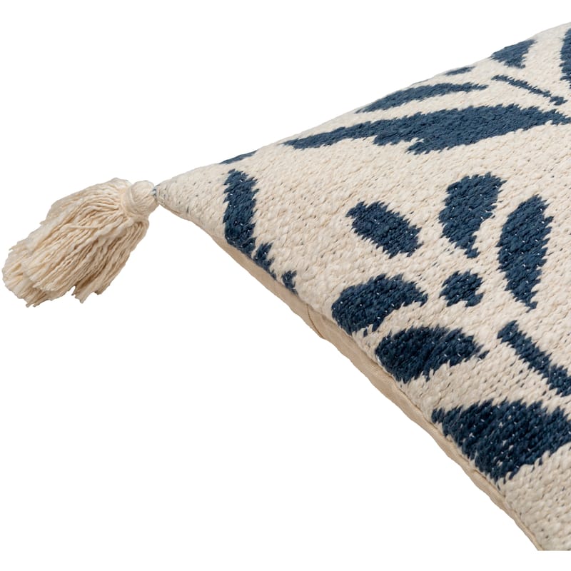 Sierrae Coastal Cottage Throw Pillow with Tassels