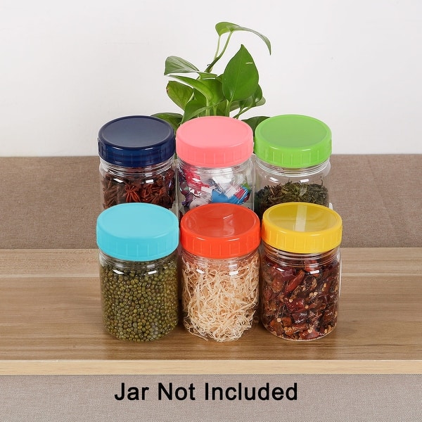 6pcs Square Glass Jars Food Storage Containers with Bamboo Lids