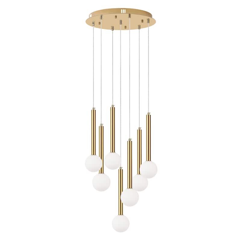 7-light Modern Raindrop Multi Cluster Chandelier