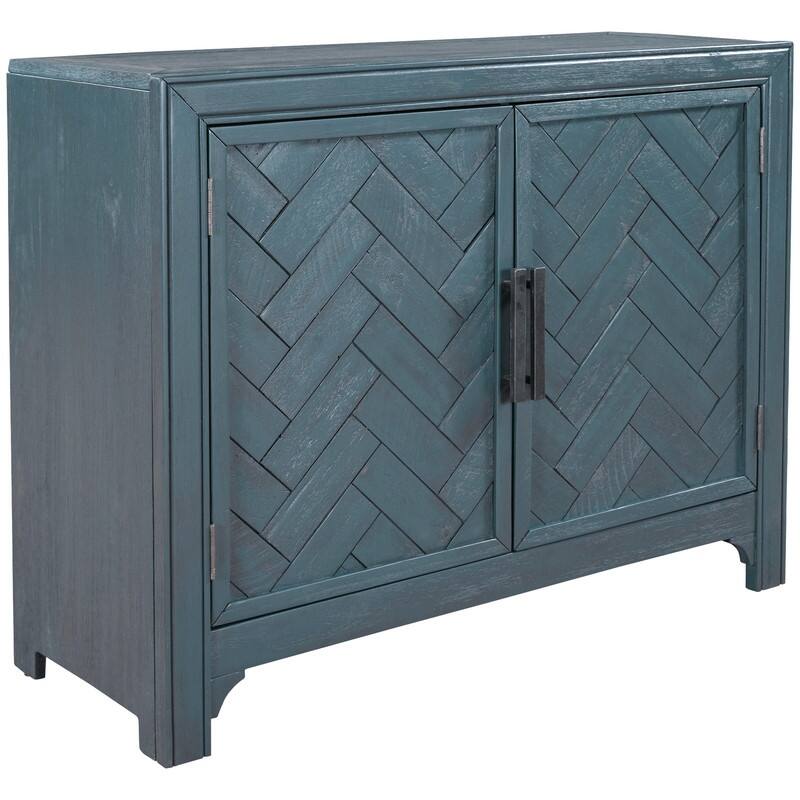 40"Modern Cabinets with Unique Design Doors with 1 Adjustable Shelves,Suitable for Multiple Rooms