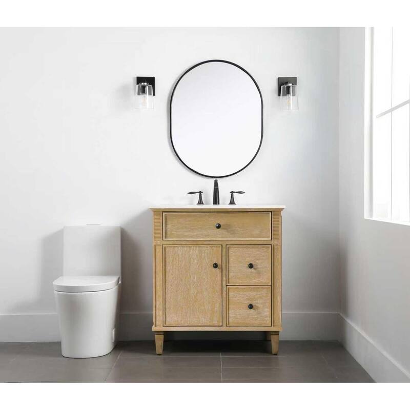 32" Bordeaux Bathroom Vanity - Antique Oak