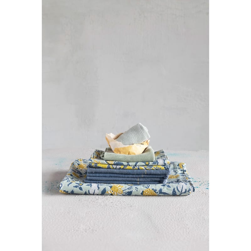 Cotton Napkins with Kuba Cloth Pattern - 18.0"L x 18.0"W x 0.1"H