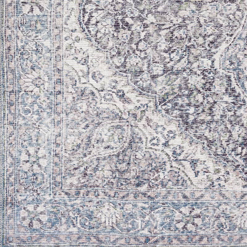 Livabliss Traditional Colin Medallion Washable Area Rug