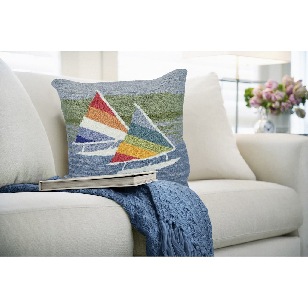 Liora Manne Frontporch Sailing Indoor/Outdoor Pillow