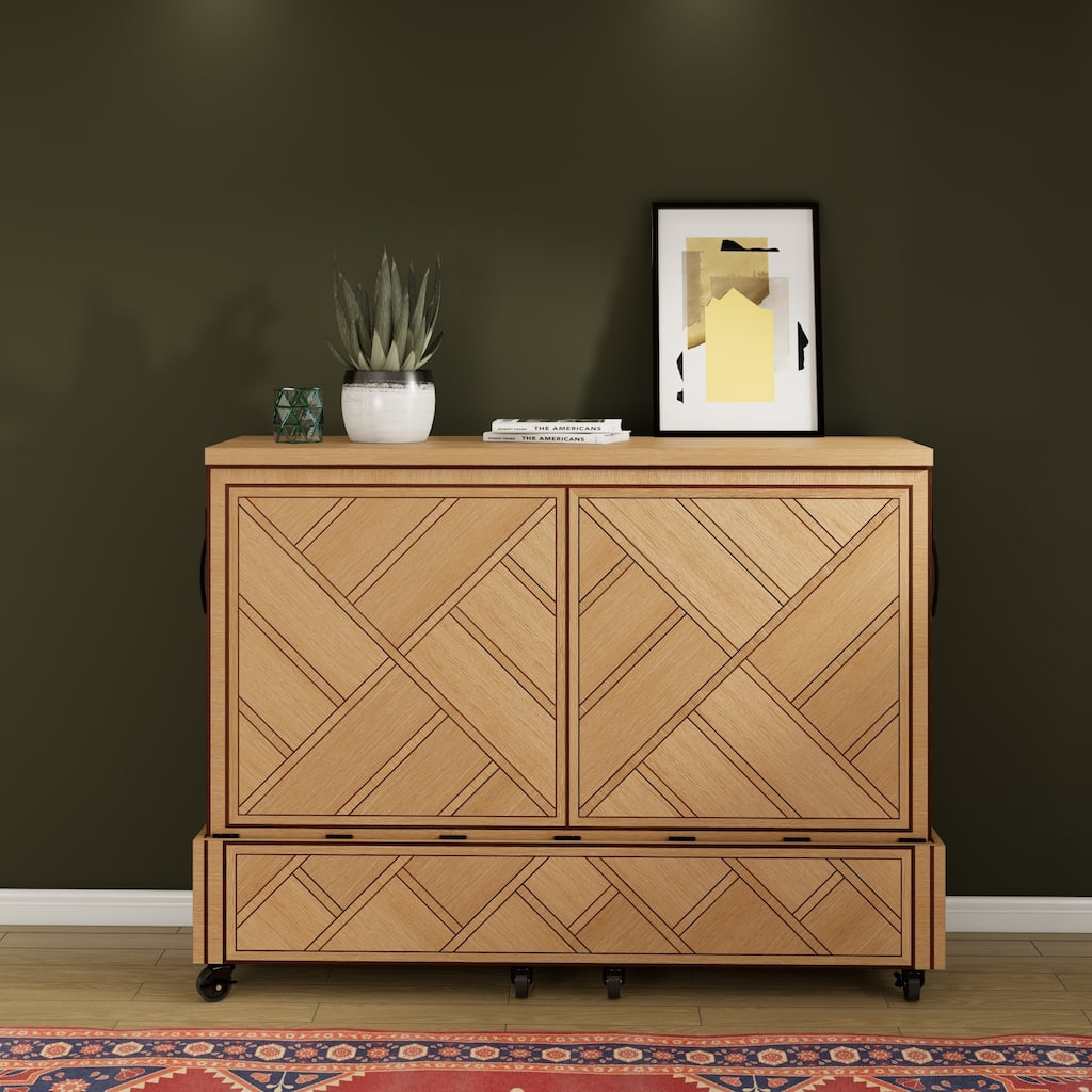 Ambrosia Queen Rolling Cabinet Bed with Mattress