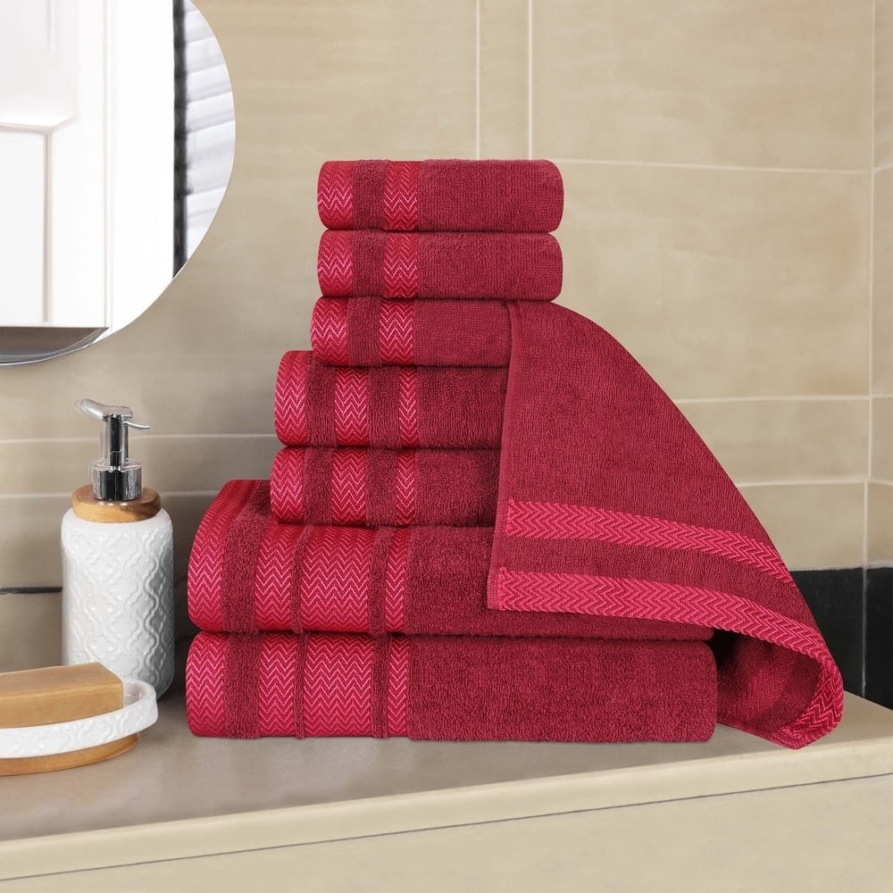 Superior Hays Cotton Medium Weight 8 Piece Bathroom Towel Set