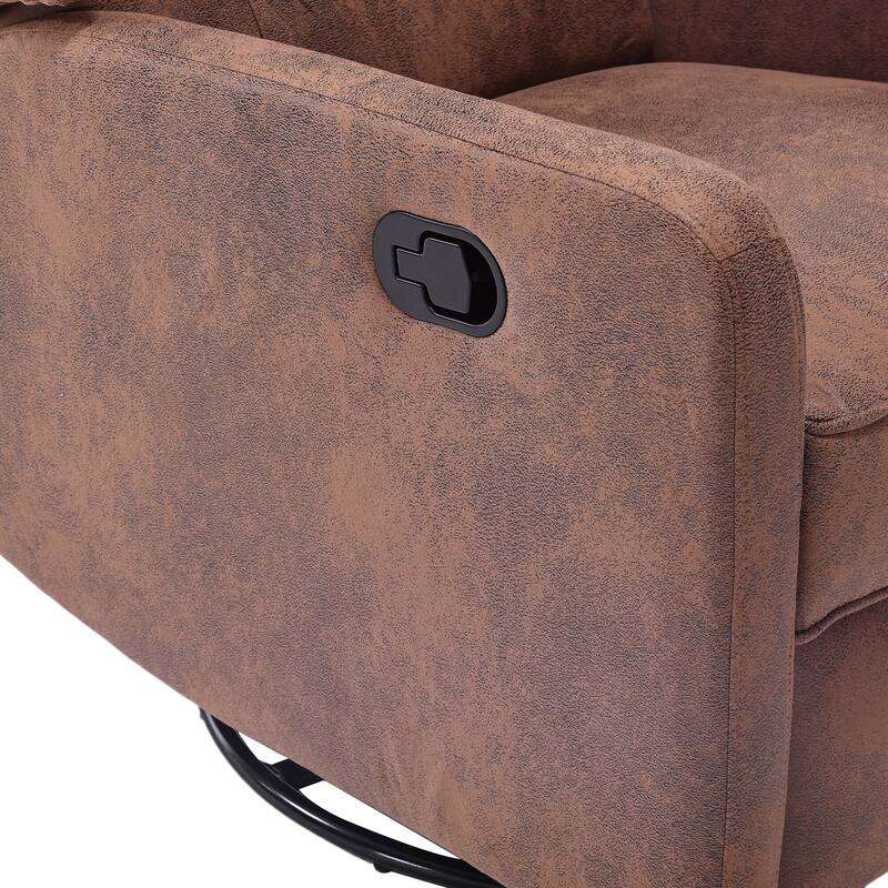 Swivel Glider Rocking Recliner Chair with 360° Rotation & Adjustable Recline