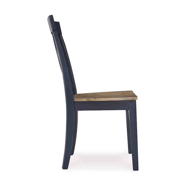 Signature Design by Ashley Landocken Brown/Blue Dining Chair - 18.25" W x 20" D x 37.63" H
