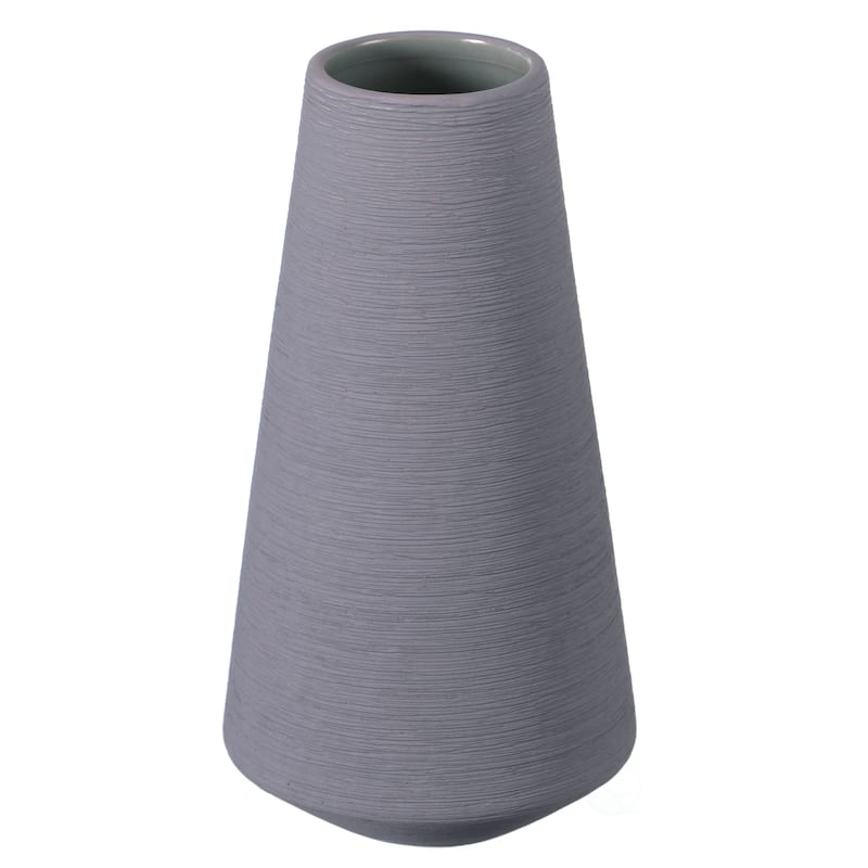 Decorative Ceramic Round Cone Shape Centerpiece Table Vase - Medium