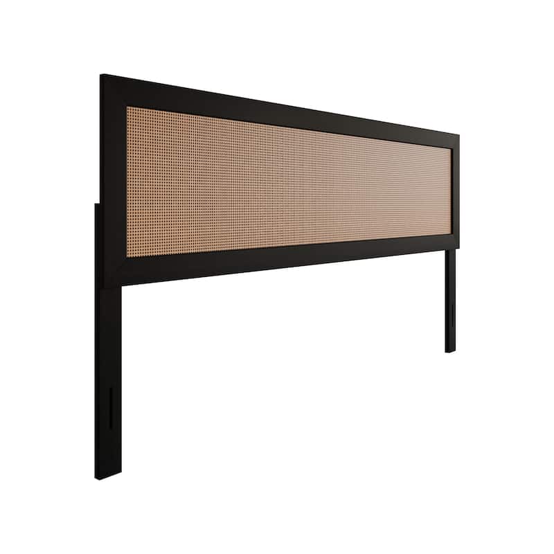 CraftPorch Chic Wooden Panel Headboard - Black - King