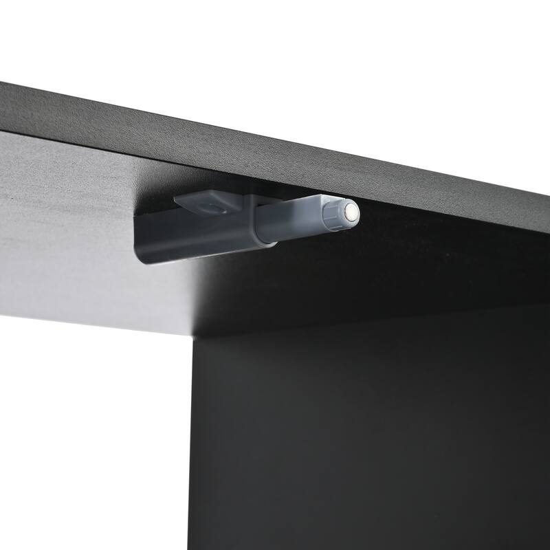 86.6" TV Stand with Smart LED Strip, Ample Storage, and Tempered Glass Doors for TVs Up to 95"