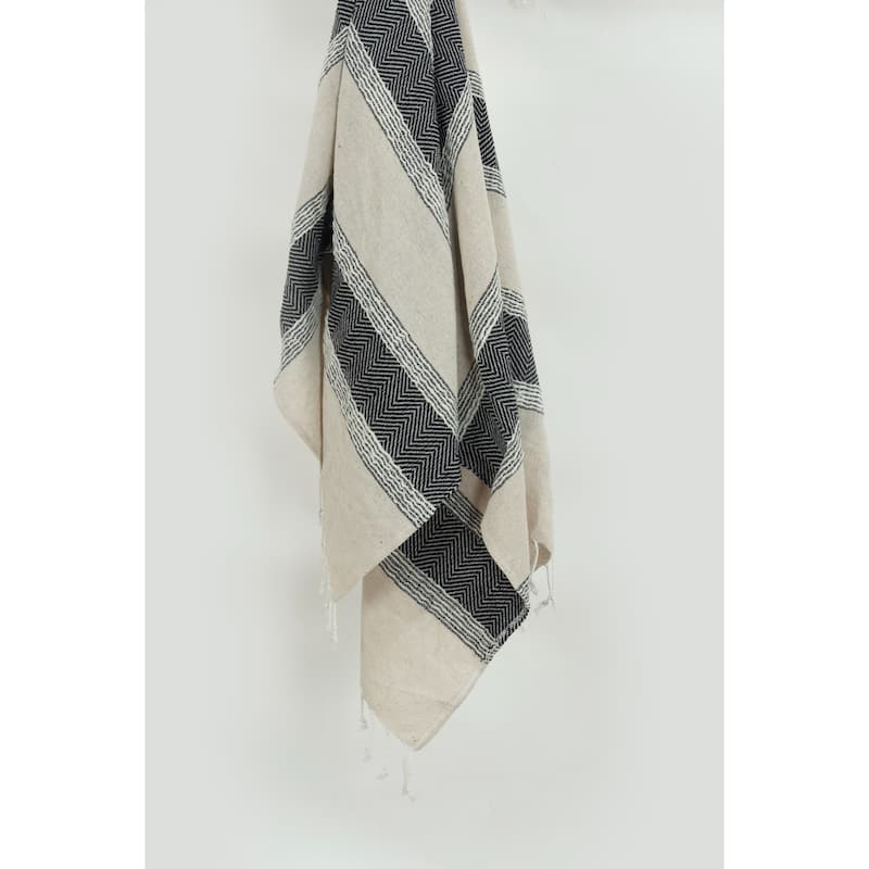 Rizzy Home Chevron Stripe Hand Loomed Cotton Throw