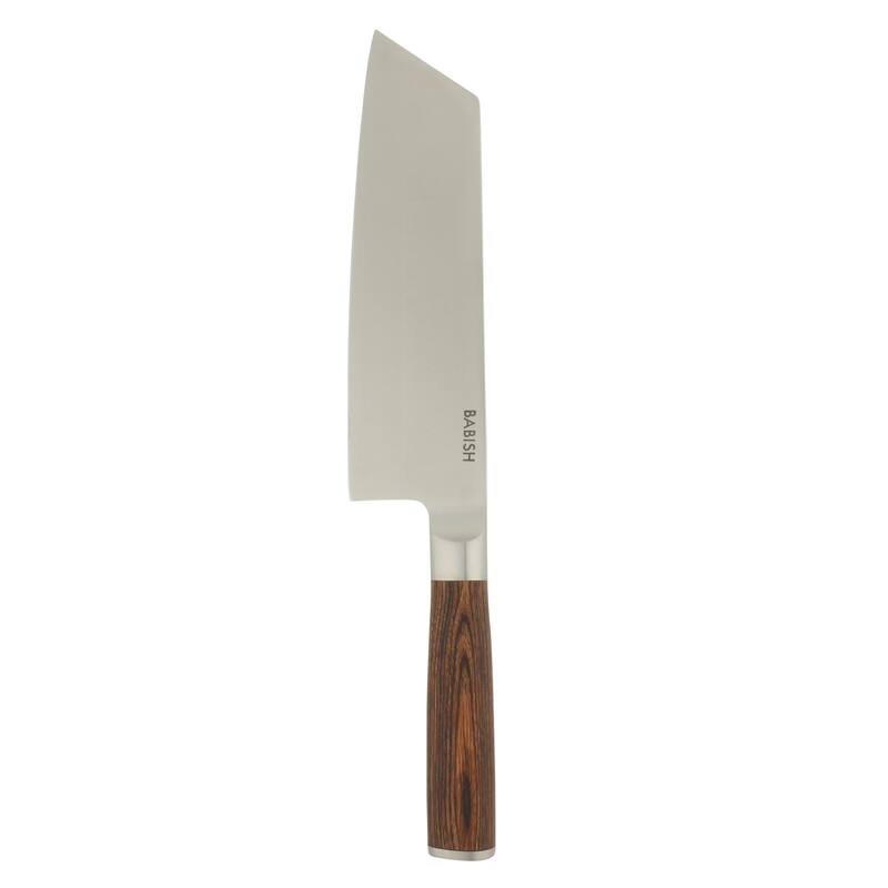 Babish High Carbon 1.4116 German Steel Full Tang 7.5-Inch Clef Knife Chef & Cleaver Hybrid for Chopping, Slicing & Prep
