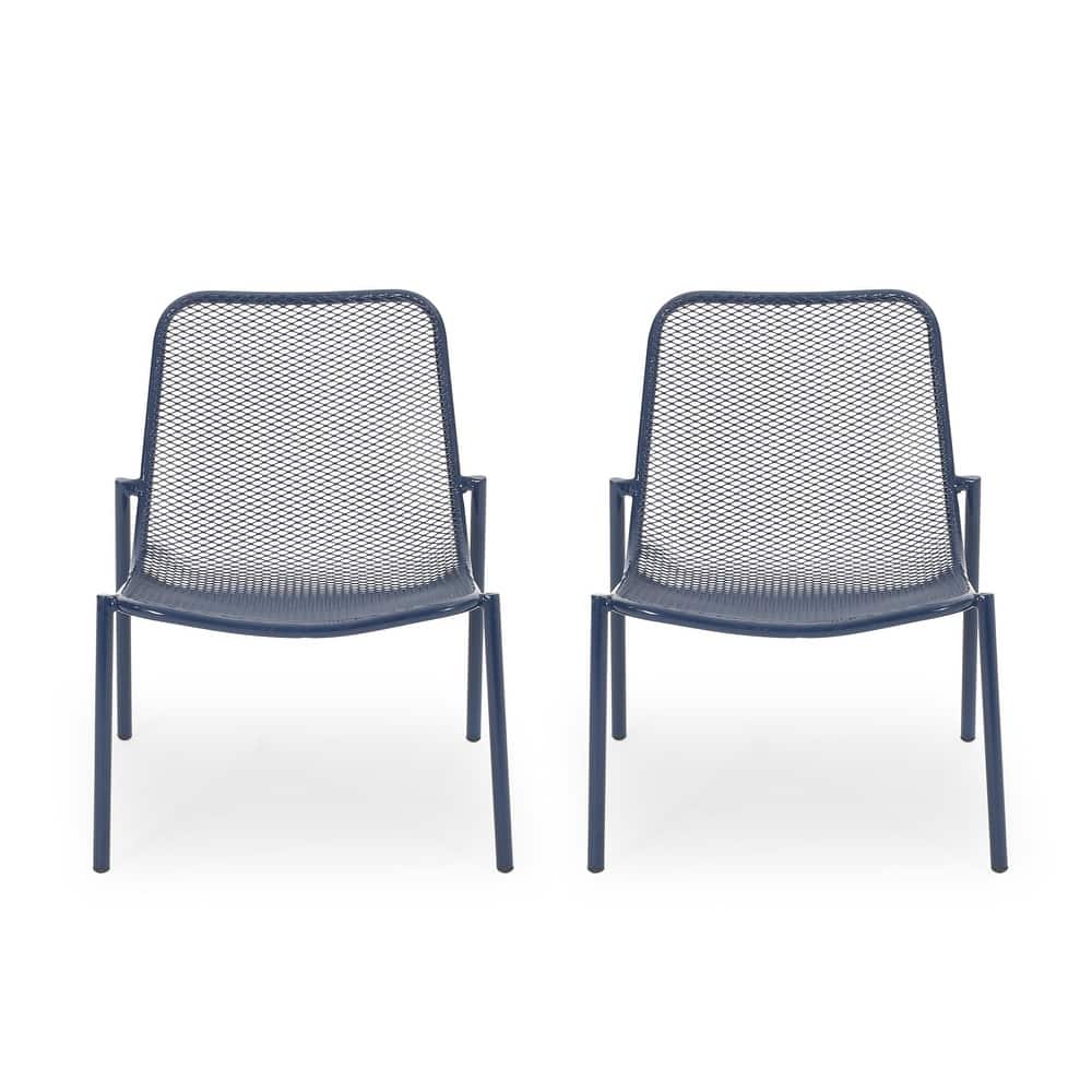 Bucknell Outdoor Modern Iron Accent Chairs (Set of 2) by Christopher Knight Home - 26.00" W x 22.25" L x 26.00" H