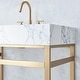 preview thumbnail 64 of 150, Ecija Bath Vanity, Metal Support with Composite Stone Top, no Mirror