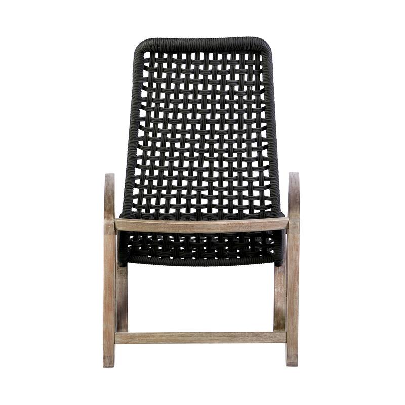 Sequoia Rope & Solid Eucalyptus Wood Indoor / Outdoor Rocking Chair