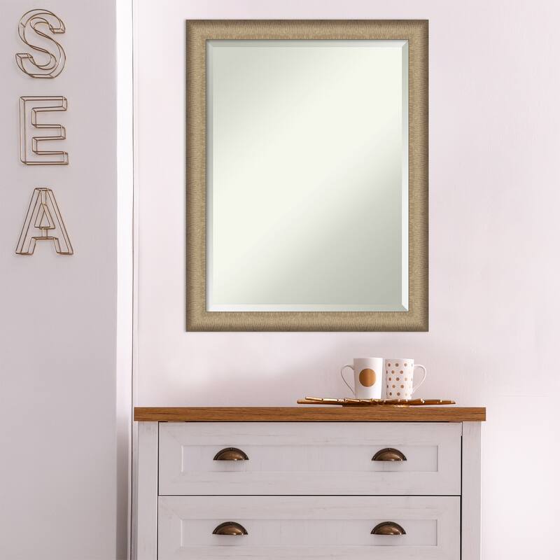 Beveled Bathroom Wall Mirror - Elegant Frame