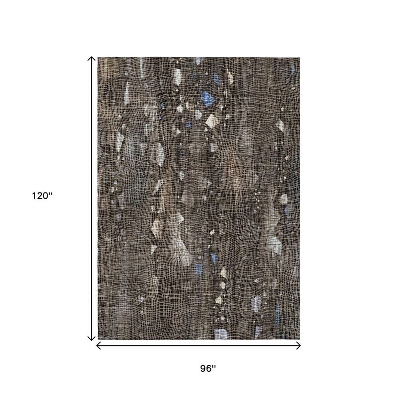 HomeRoots Abstract Transitional Rectangle Outdoor Rug