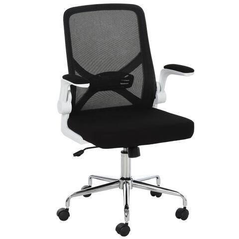 Vinsetto High Back Executive Mesh Office Chair with Folding Backrest, Ergonomic Design, Easy Adjustable Height, Black