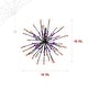 preview thumbnail 3 of 6, Haunted Hill Farm Set of 6 Battery-Operated Radiant Starburst LED Lights w/ 8 Functions and Timer