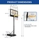 preview thumbnail 6 of 10, Moasis Outdoor Portable Basketball Hoop and Base Stand Adjustable 4.4-10ft Height Yellow