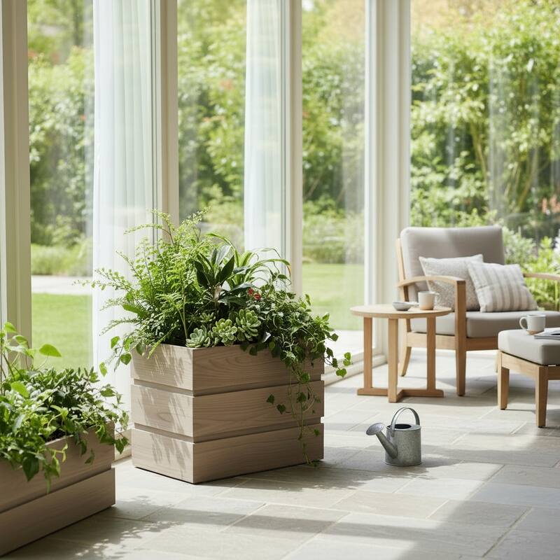 Rectanglar Terrace Planter Tall