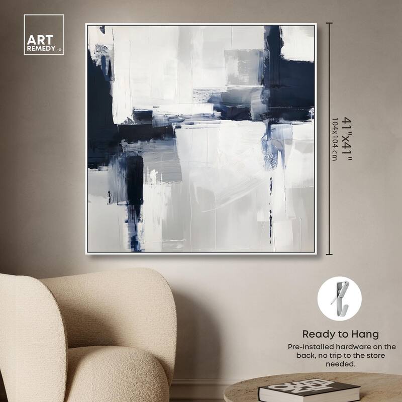 Porcelain Blue on White II Canvas by Art Remedy