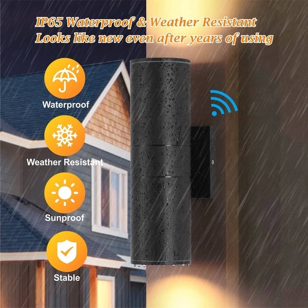 ALUSSO 4000LM LED Security Wall Light - Dusk To Dawn Sensor, IP65 Waterproof, 3 Color Settings