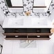 preview thumbnail 98 of 148, Floating Bathroom Vanity with Integrated Resin Top
