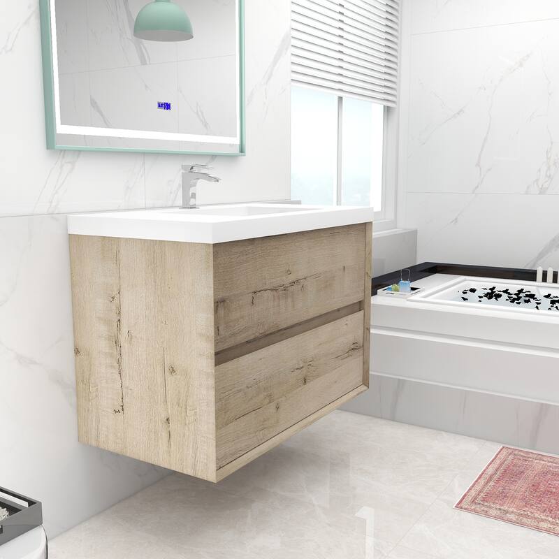 Selina 36" Wall Mounted Vanity with Single Sink - 36