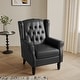 preview thumbnail 72 of 76, Button-Tufted Accent Chair Wingback Armchair - 38"H