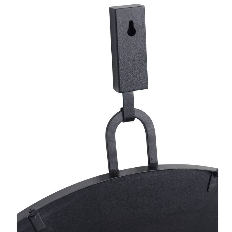 Varaluz Stopwatch Round Accent Mirror - 30"W x 30"H - Black