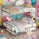 preview thumbnail 2 of 7, 2 In 1 Full XL Over Queen Metal Bunk Bed With Trundle,Save Space