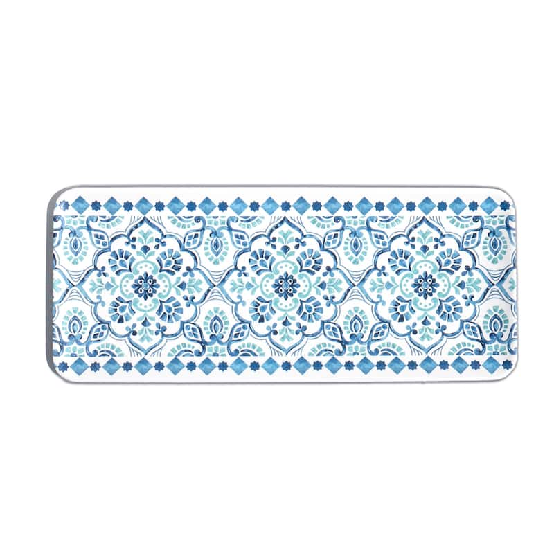 Abode Homewares Palazzo Tile Melamine Serving Platter - Multicolor - 17.8" x 7.5" - Multicolor