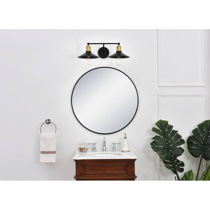 Nora Modern 2-light Wall Sconce with Flat Cone Shades
