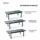 preview thumbnail 20 of 25, HIGOLD Heck Extendable Outdoor Dining Set for 8 Persons, Aluminum - 8 Seater