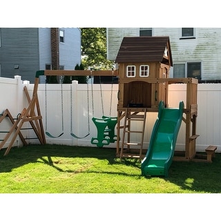 Shop Backyard Discovery Montpelier All Cedar Swing Set Overstock