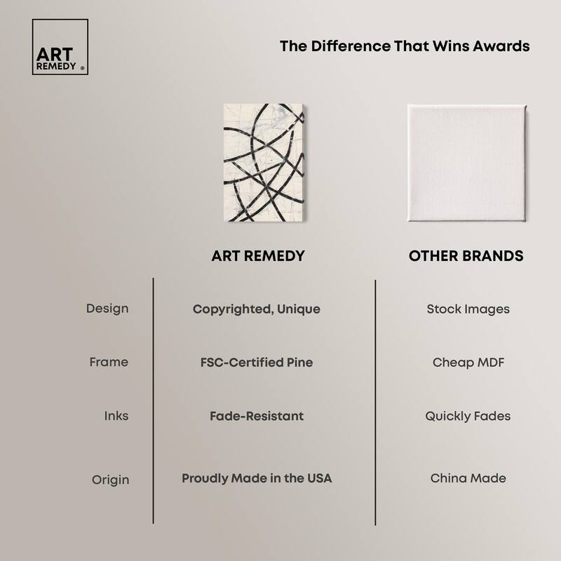 Intersecting Lines I Canvas by Art Remedy, Gallery Wrapped