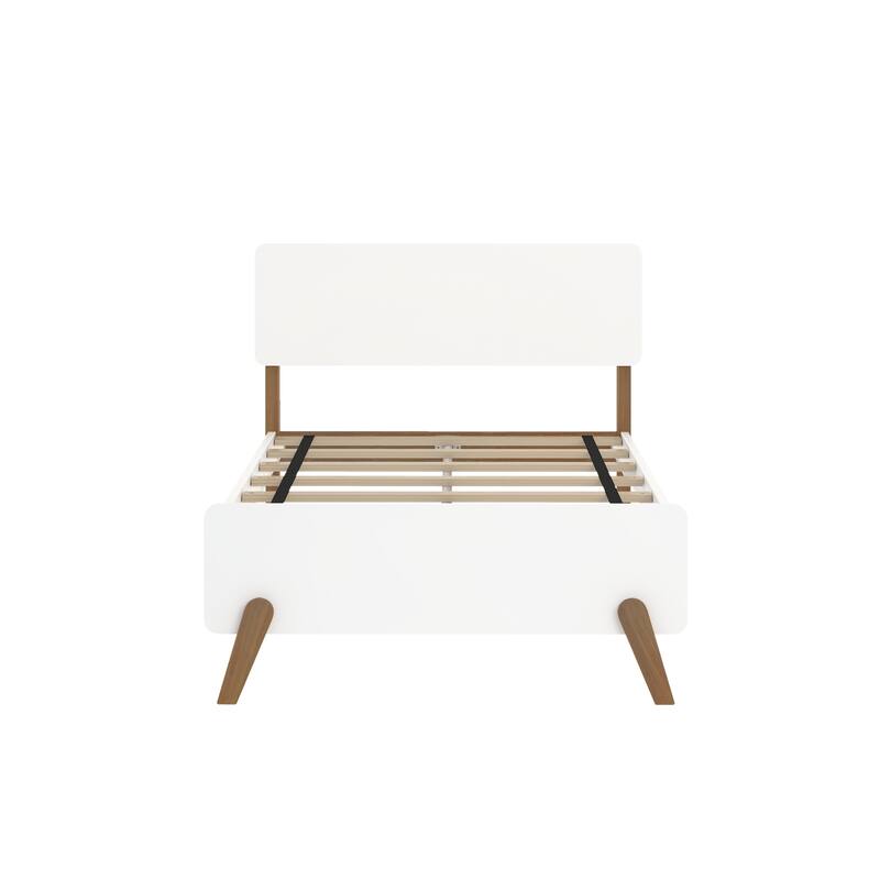 Max and Lily Mid-Century Modern Twin-Size Panel Bed