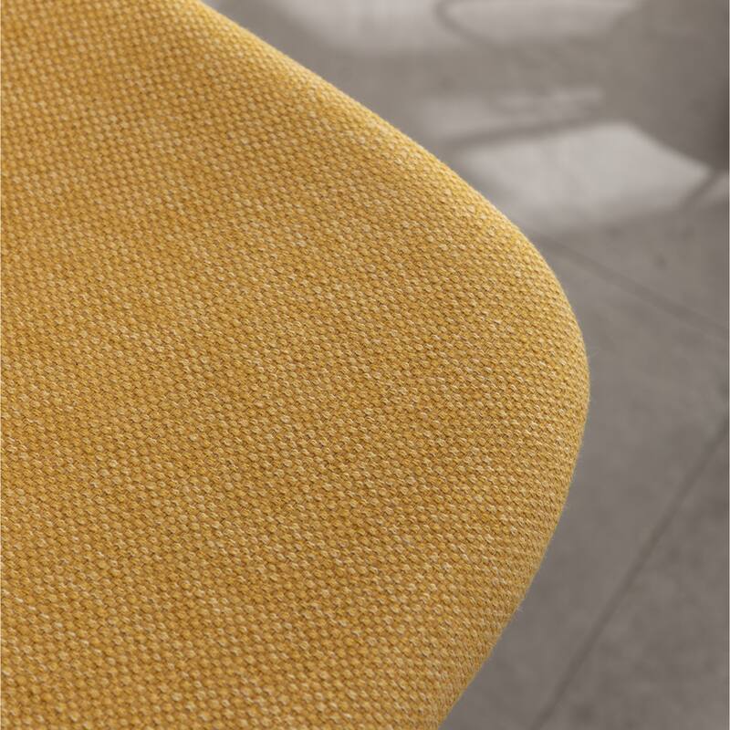 Fabric Kitchen 28.25" Counter Height Stools, Set of 2, Yellow