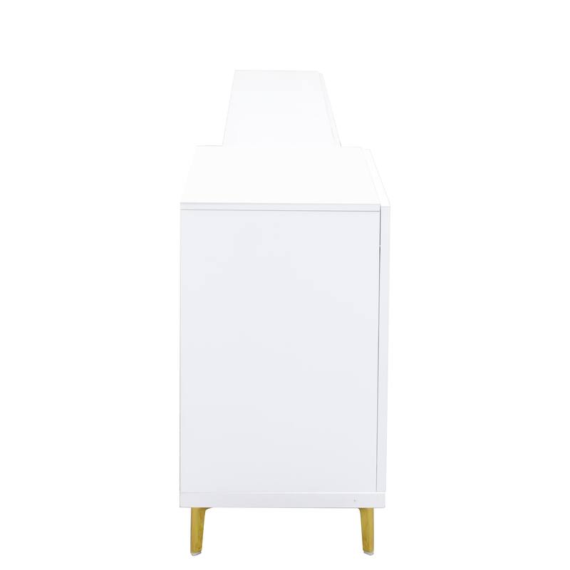 GDF Studio - Aza Modern 70.87" Wide Extendable TV Stand Entertainment Center with Storage Cabinets