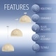 preview thumbnail 7 of 29, Jigu 1-Light Bohemian Modern Woven Rattan/Iron LED Pendant, by JONATHAN Y